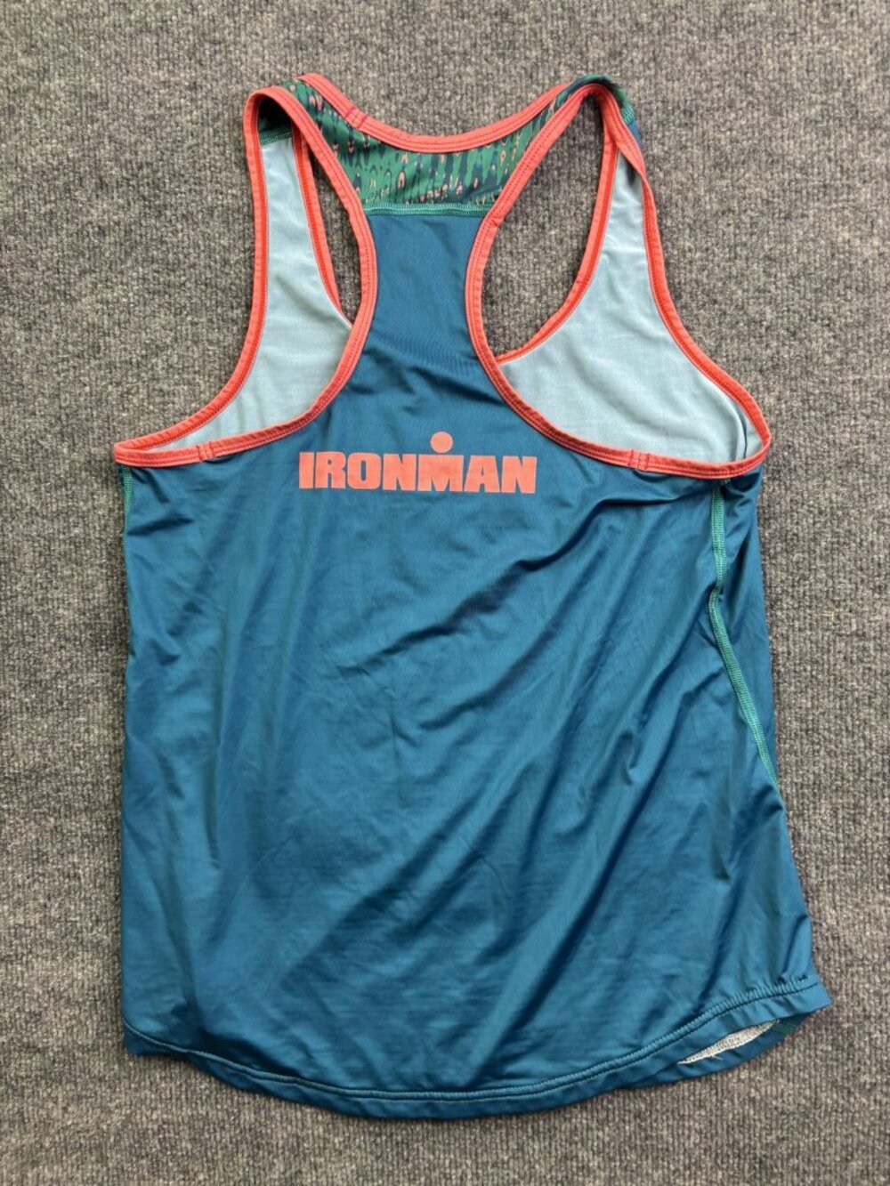 IRONMAN Tank Top Womens Medium Blue Racerback Scoop Neck Running Athletic - Picture 5 of 5